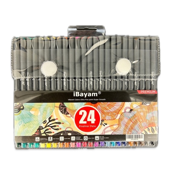🌈NWT - iBayam 24 Fineliner Pens Set - Picture 1 of 5